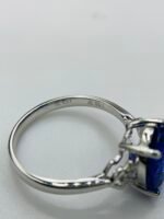 IGI Certified White Gold 14K 2.67 Grams Natural Tanzanite Gemstone Ring - Image 2