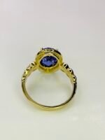 IGI Certified Yellow Gold 14K  Grams Natural Tanzanite Gemstone Ring - Image 7