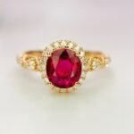 IGI Certified Yellow Gold 14K 1.38 Grams Natural Rubellite Tourmaline Gemstone Ring