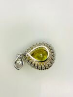 IGI Certified White Gold 14K 1.57 Grams Natural Sphene Gemstone Pendant - Image 9