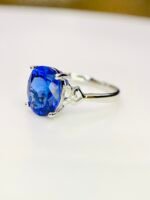 IGI Certified White Gold 14K 2.67 Grams Natural Tanzanite Gemstone Ring - Image 5