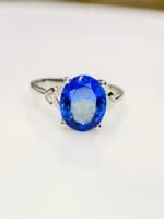 IGI Certified White Gold 14K 2.67 Grams Natural Tanzanite Gemstone Ring - Image 8