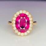 IGI Certified Yellow Gold 14K 2.75 Cts Natural Rubellite Tourmaline Gemstone Ring