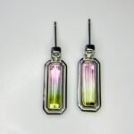 IGI Certified White Gold 14K 2.51 Grams Natural  Tourmaline Gemstone Earrings