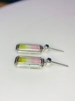 IGI Certified White Gold 14K 2.51 Grams Natural  Tourmaline Gemstone Earrings - Image 9