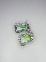 IGI Certified White Gold 14K 1.52 Grams Natural Tourmaline Gemstone Earrings - Image 7