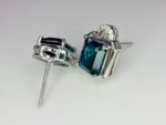 IGI Certified White Gold 14K 1.65 Grams Natural Tourmaline Gemstone Earrings - Image 5