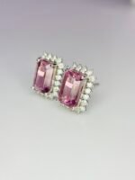 IGI Certified White Gold 14K 1.71 Grams Natural Tourmaline Gemstone Earrings - Image 5