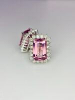 IGI Certified White Gold 14K 1.71 Grams Natural Tourmaline Gemstone Earrings - Image 6