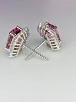 IGI Certified White Gold 14K 1.71 Grams Natural Tourmaline Gemstone Earrings - Image 7
