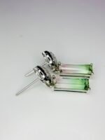 IGI Certified White Gold 14K 1.86 Grams Natural Tourmaline Gemstone Earrings - Image 6