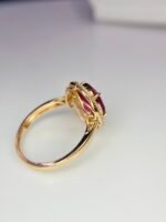 IGI Certified Yellow Gold 14K 2.75 Cts Natural Rubellite Tourmaline Gemstone Ring - Image 11