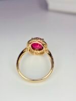 IGI Certified Yellow Gold 14K 2.75 Cts Natural Rubellite Tourmaline Gemstone Ring - Image 12