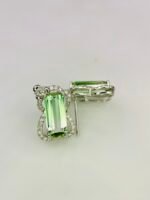 IGI Certified White Gold 14K 1.52 Grams Natural Tourmaline Gemstone Earrings - Image 11