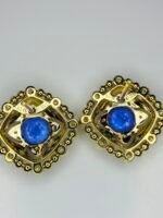 IGI Certified Yellow Gold 14K 3.05 Grams Natural Tanzanite Gemstone Earrings - Image 8