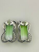 IGI Certified White Gold 14K 1.52 Grams Natural Tourmaline Gemstone Earrings - Image 14