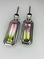 IGI Certified White Gold 14K 2.51 Grams Natural  Tourmaline Gemstone Earrings - Image 14