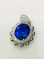 GIL Certified White Gold 14K 2.42 Grams Natural Tanzanite Gemstone Pendant - Image 10