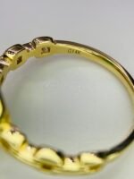 GIL Certified Yellow Gold 14K 2.56 Grams Natural Emerald Cabochon Rings - Image 9