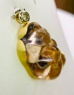 GIL Certified Yellow Gold 14K 12.45 Grams Natural Morganite Gemstone Pendant - Image 2