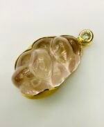 GIL Certified Yellow Gold 14K 12.45 Grams Natural Morganite Gemstone Pendant - Image 5