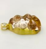 GIL Certified Yellow Gold 14K 12.45 Grams Natural Morganite Gemstone Pendant - Image 9