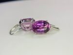 GIL Certified White Gold 14K 10.13 Grams Natural Kunzite Gemstone Earrings - Image 7