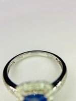GIL Certified White Gold 14K 2.50 Gram Natural Sapphire Gemstone Pendant - Image 6