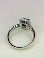 GIL Certified White Gold 14K 2.50 Gram Natural Sapphire Gemstone Pendant - Image 8