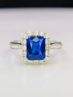 GIL Certified White Gold 14K 2.50 Gram Natural Sapphire Gemstone Pendant - Image 9