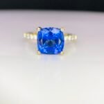 GIL Certified Yellow Gold 14K 3.32 Gram Natural Tanzanite Gemstone Pendant