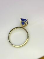 GIL Certified Yellow Gold 14K 3.32 Gram Natural Tanzanite Gemstone Pendant - Image 7