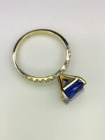 GIL Certified Yellow Gold 14K 3.32 Gram Natural Tanzanite Gemstone Pendant - Image 8