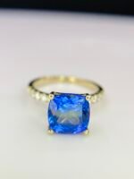GIL Certified Yellow Gold 14K 3.32 Gram Natural Tanzanite Gemstone Pendant - Image 9