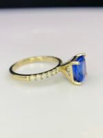 GIL Certified Yellow Gold 14K 3.32 Gram Natural Tanzanite Gemstone Pendant - Image 10