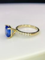 GIL Certified Yellow Gold 14K 3.32 Gram Natural Tanzanite Gemstone Pendant - Image 11