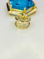 GIL Certified Yellow Gold 14K 3.08 Gram Natural Topaz Gemstone Pendant - Image 7
