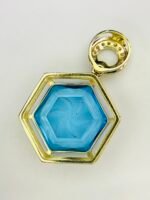 GIL Certified Yellow Gold 14K 3.08 Gram Natural Topaz Gemstone Pendant - Image 9