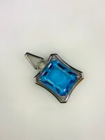 GIL Certified White Gold 14K 2.64 Gram Natural Topaz Gemstone Pendant - Image 7