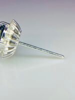 GIL Certified White Gold 14K 1.52 Gram Natural Sapphire Gemstone Earrings - Image 9