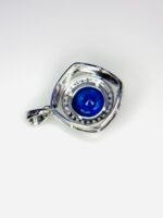 GIL Certified White Gold 14K 1.87 Gram Natural Sapphire Gemstone Pendant - Image 11
