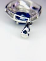GIL Certified White Gold 14K 1.87 Gram Natural Sapphire Gemstone Pendant - Image 12