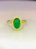 GIL Certified Yellow Gold 14K 1.72 Gram Natural Emerald Gemstone Ring - Image 2
