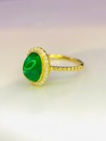 GIL Certified Yellow Gold 14K 1.72 Gram Natural Emerald Gemstone Ring - Image 3