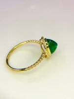 GIL Certified Yellow Gold 14K 1.72 Gram Natural Emerald Gemstone Ring - Image 6