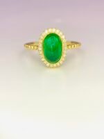 GIL Certified Yellow Gold 14K 1.72 Gram Natural Emerald Gemstone Ring - Image 7