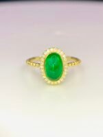 GIL Certified Yellow Gold 14K 1.72 Gram Natural Emerald Gemstone Ring - Image 8