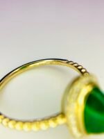 GIL Certified Yellow Gold 14K 1.72 Gram Natural Emerald Gemstone Ring - Image 9