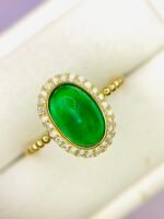 GIL Certified Yellow Gold 14K 1.72 Gram Natural Emerald Gemstone Ring - Image 12