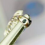 GIL Certified White Gold 14K 2.24 Grams Natural Sapphire Gemstone Pendant - Image 6